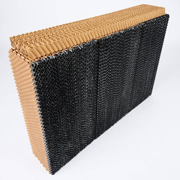 3D paper sculpture of brown cardboard and black textured paper, resembling HydroTek by Replacement Media Set for APEX™ 1200, with intricate design.