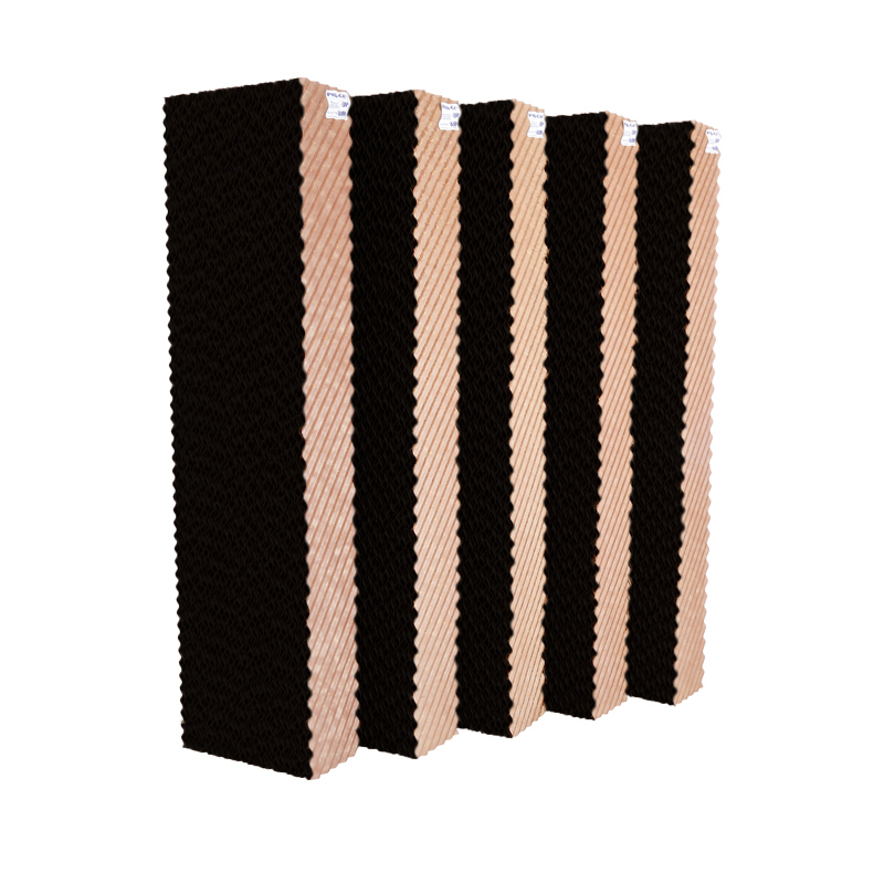 Four tall acoustic foam panels with black surfaces and brown edges, like the Jetstream 260 HydroTek Replacement Media Set, for sound absorption.